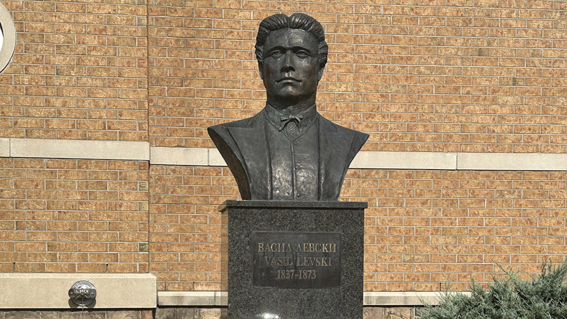 The monument to Vasil Levski in Brampton, Greater Toronto Area, Canada