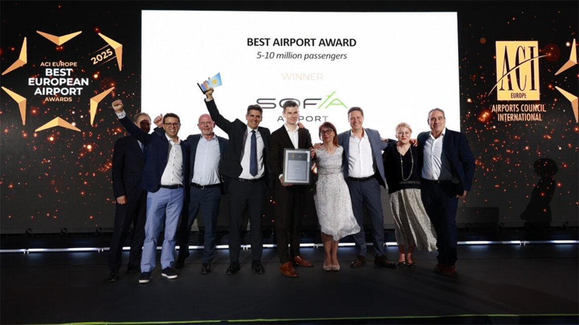 Aeroportul din Sofia primește un premiu prestigios din partea ACI Europe