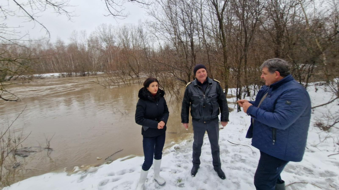 Областният управител провери дигите край Брегово заради високите води