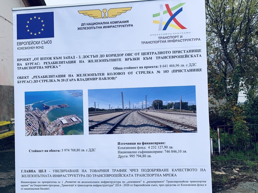 Официално откриха обновения железопътен участък между Пристанище Бургас и гара Владимир Павлов (ОБНОВЕНА) (ГАЛЕРИЯ)