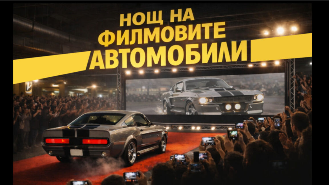 Нощ на филмовите автомобили: червен килим, ретро изложба и тунинг шоу в София