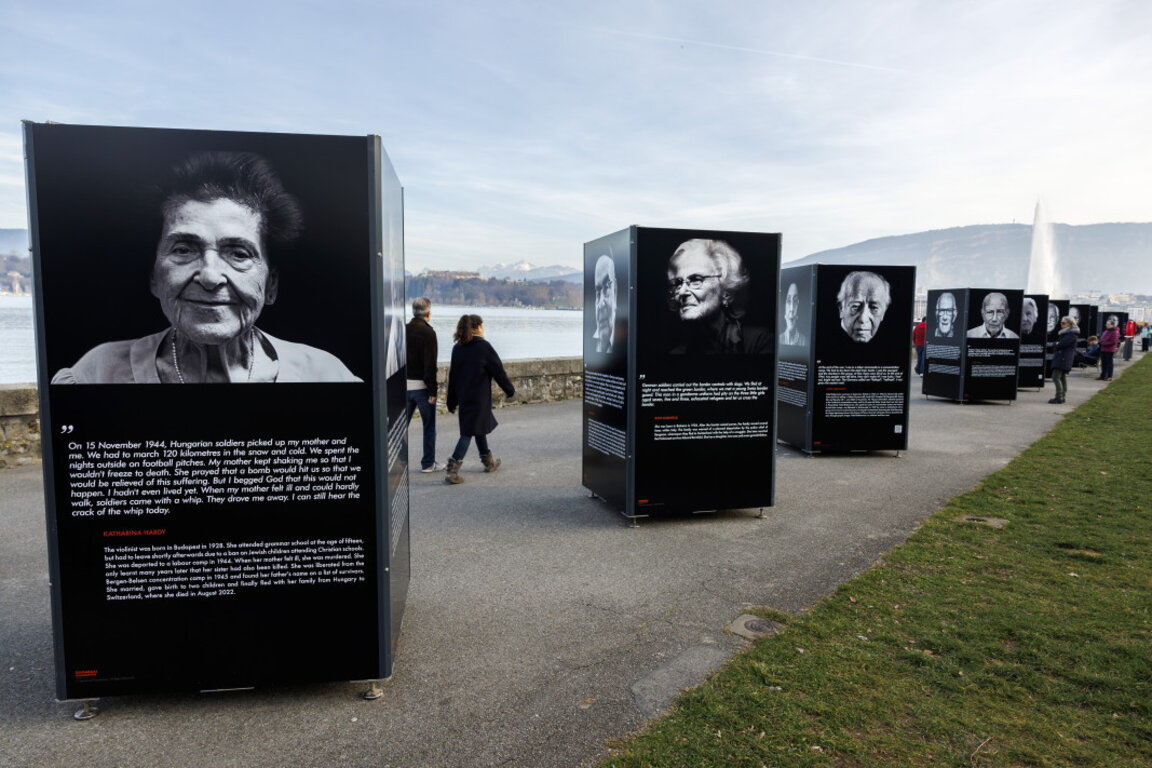 Изложба край Женевското езеро, посветена на оцелели в Холокоста, 28 януари 2024 г.