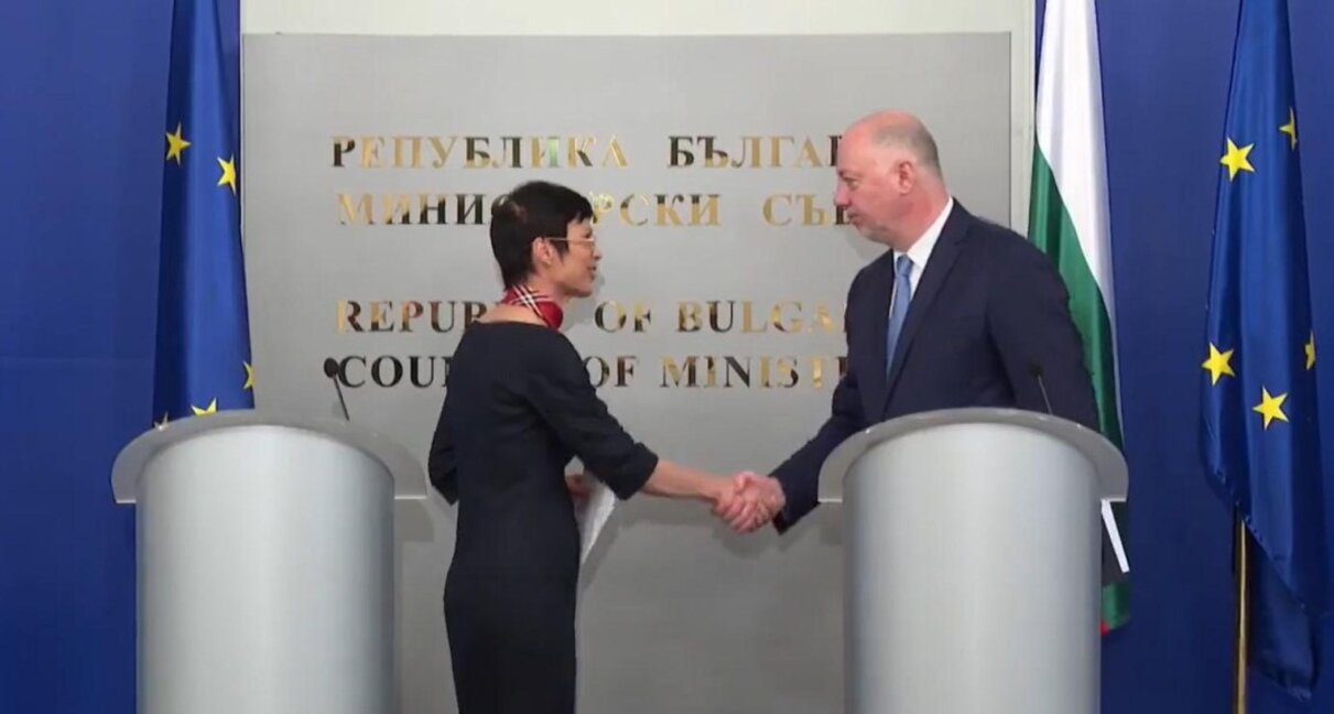Министър-председателят Росен Желязков и европейският комисар за разширяването Марта Кос направиха съвместно изявление