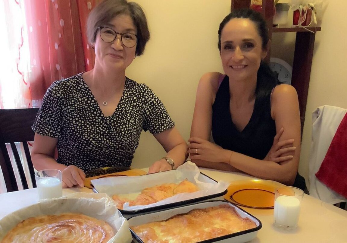 Makiko visited Antoaneta Vitale in Plovdiv to learn how to make banitsa