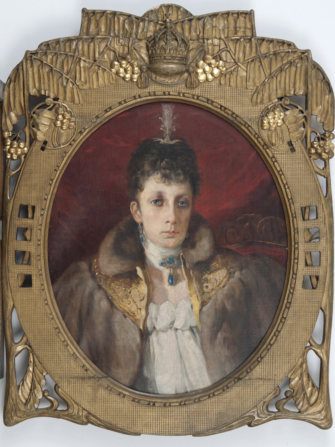 Иван Мърквичка (1856 - 1938). Портрет на княгиня Мария Луиза, ок. края на 90-те години на XIX в., м.б., платно, 74х62 см. Музейна сбирка на Националната художествена академия