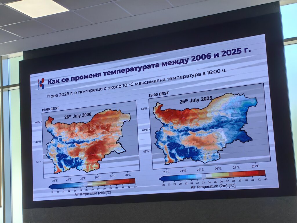 Топлинният стрес: От 2006 г. до 2025 г. - по-горещо с около 10 градуса вечер