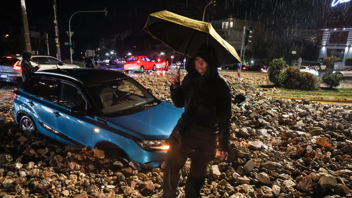 Проливни дъждове в Гърция