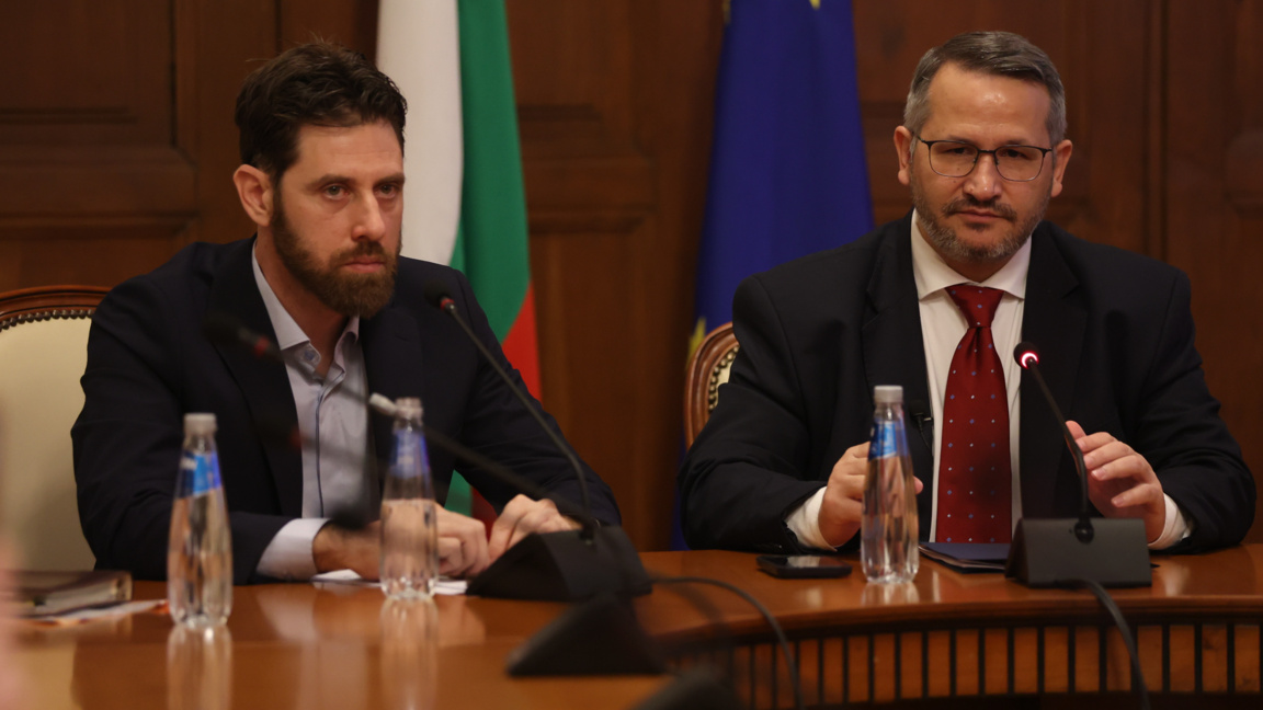 Изпълнителният директор на БАБХ Ангел Мавровски и служебният министър на земеделието и храните Иван Христанов.
