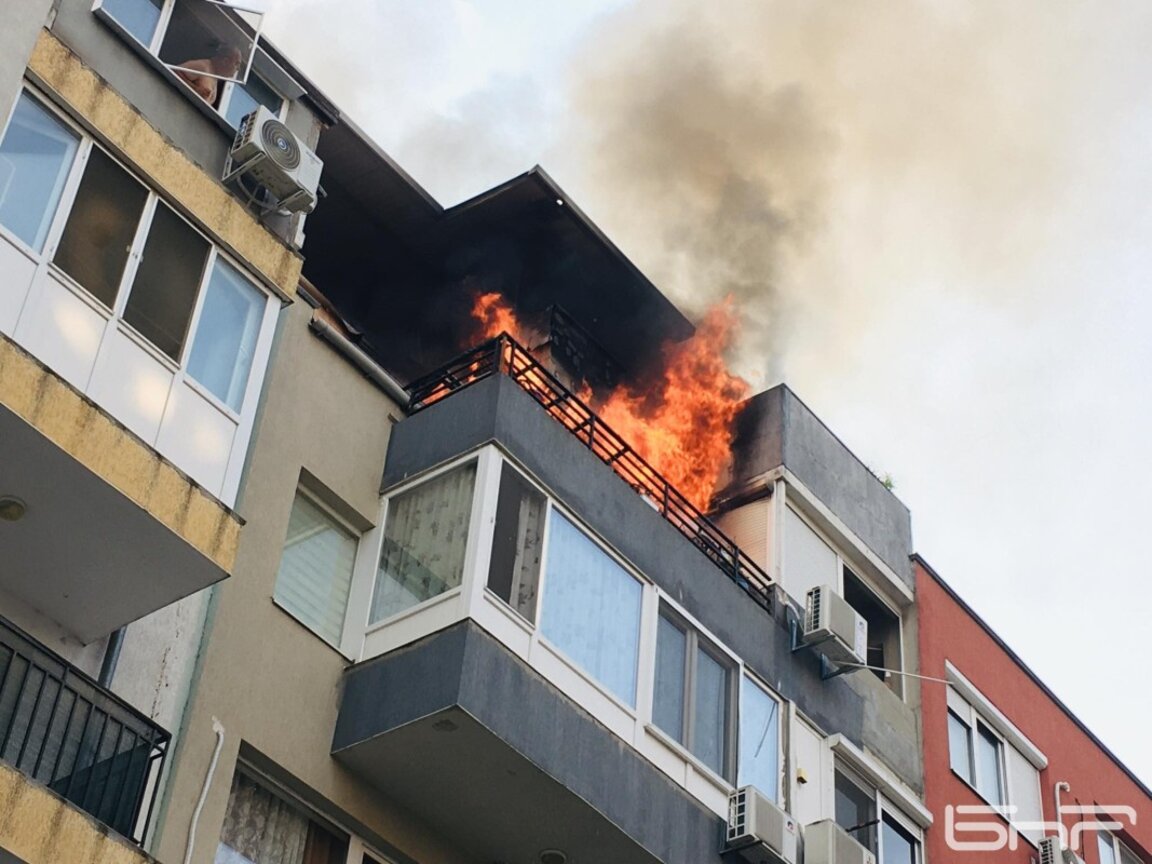 Пожар в апартамент в „Меден рудник“