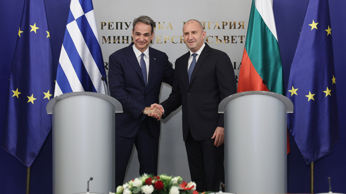 Rumen Radev y Kyriakos Mitsotakis