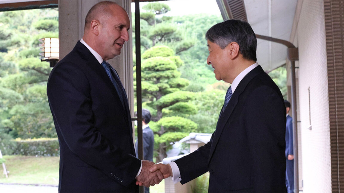 Emperor Naruhito receives President Radev
