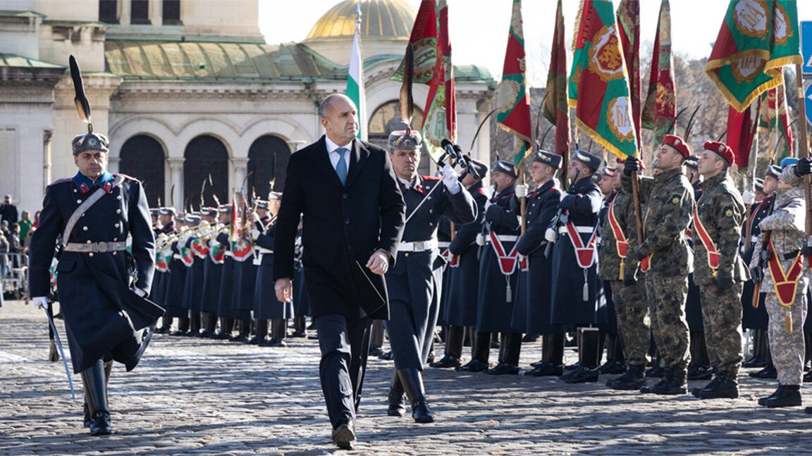 President Radev at the water blessing ceremony in central Sofia on Epiphany (archive)