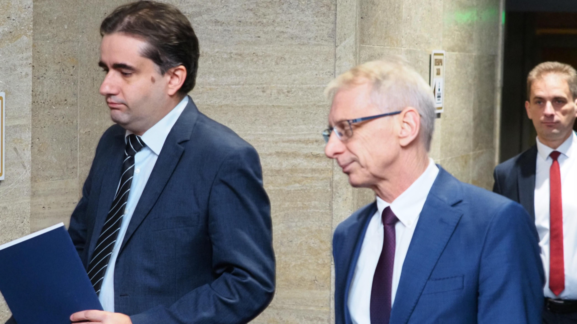 Божидар Божанов (вляво) и Николай Денков