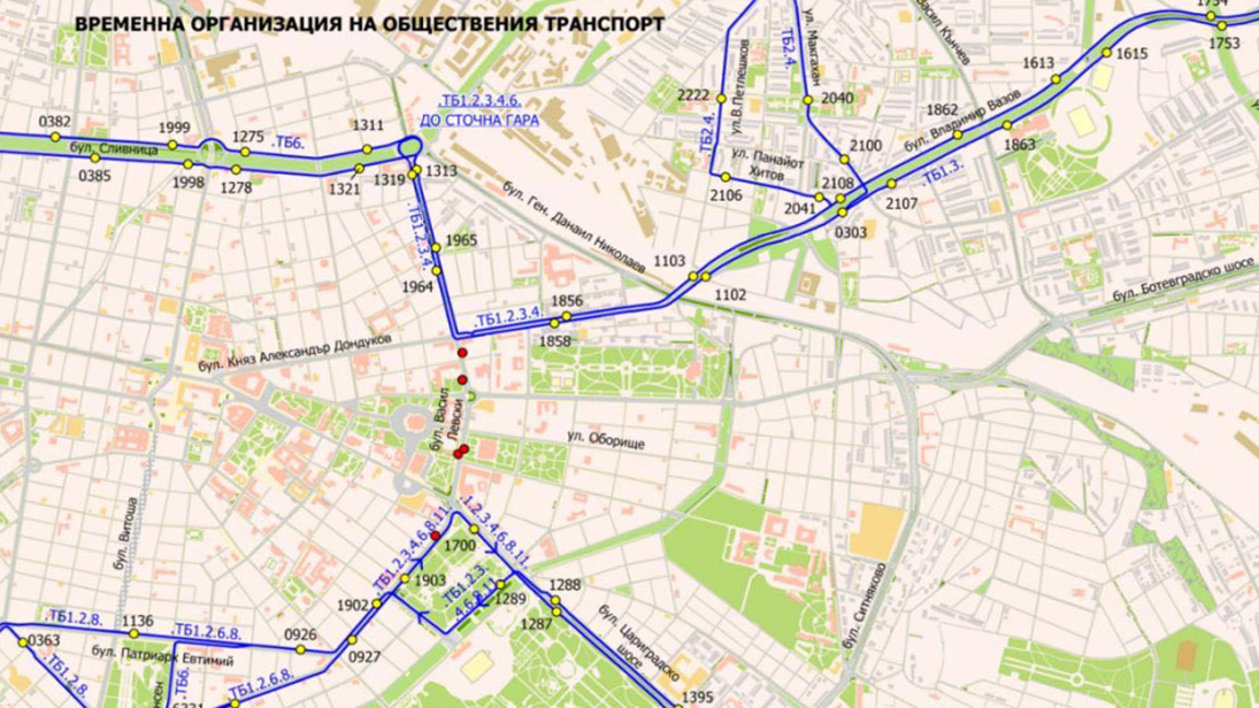 Промени в движението, паркирането и маршрути на градския транспорт в София