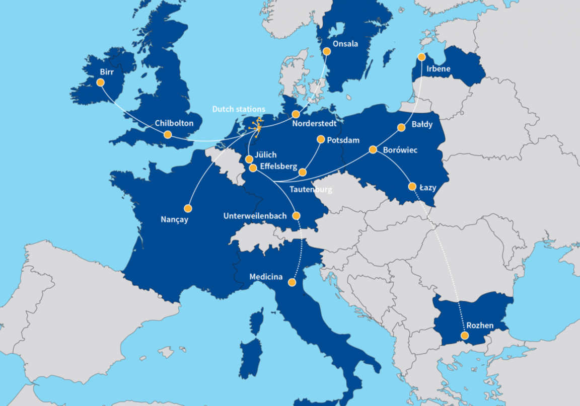 Existing and planned LOFAR stations