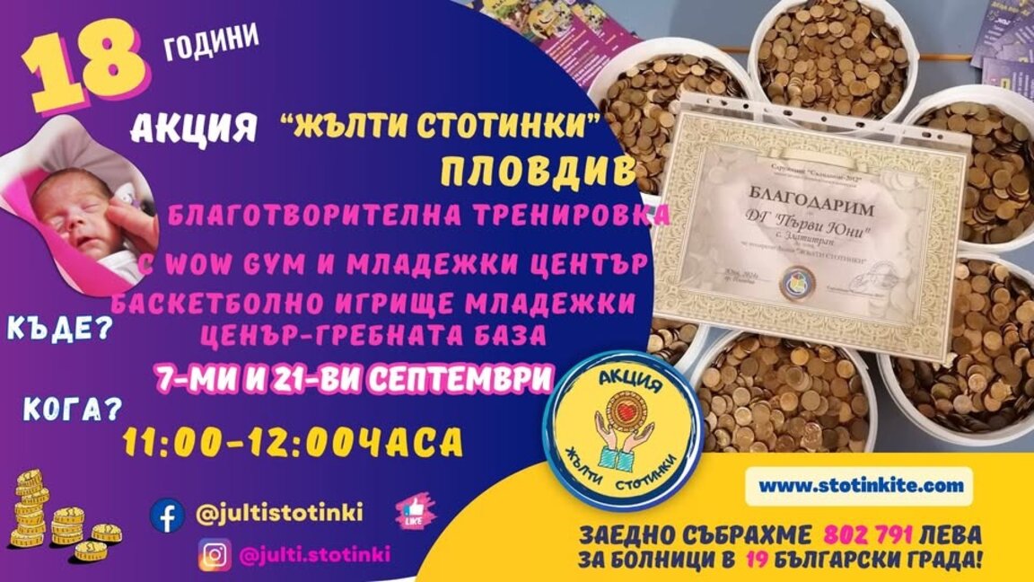 Благотворителна тренировка тази неделя на Гребната база