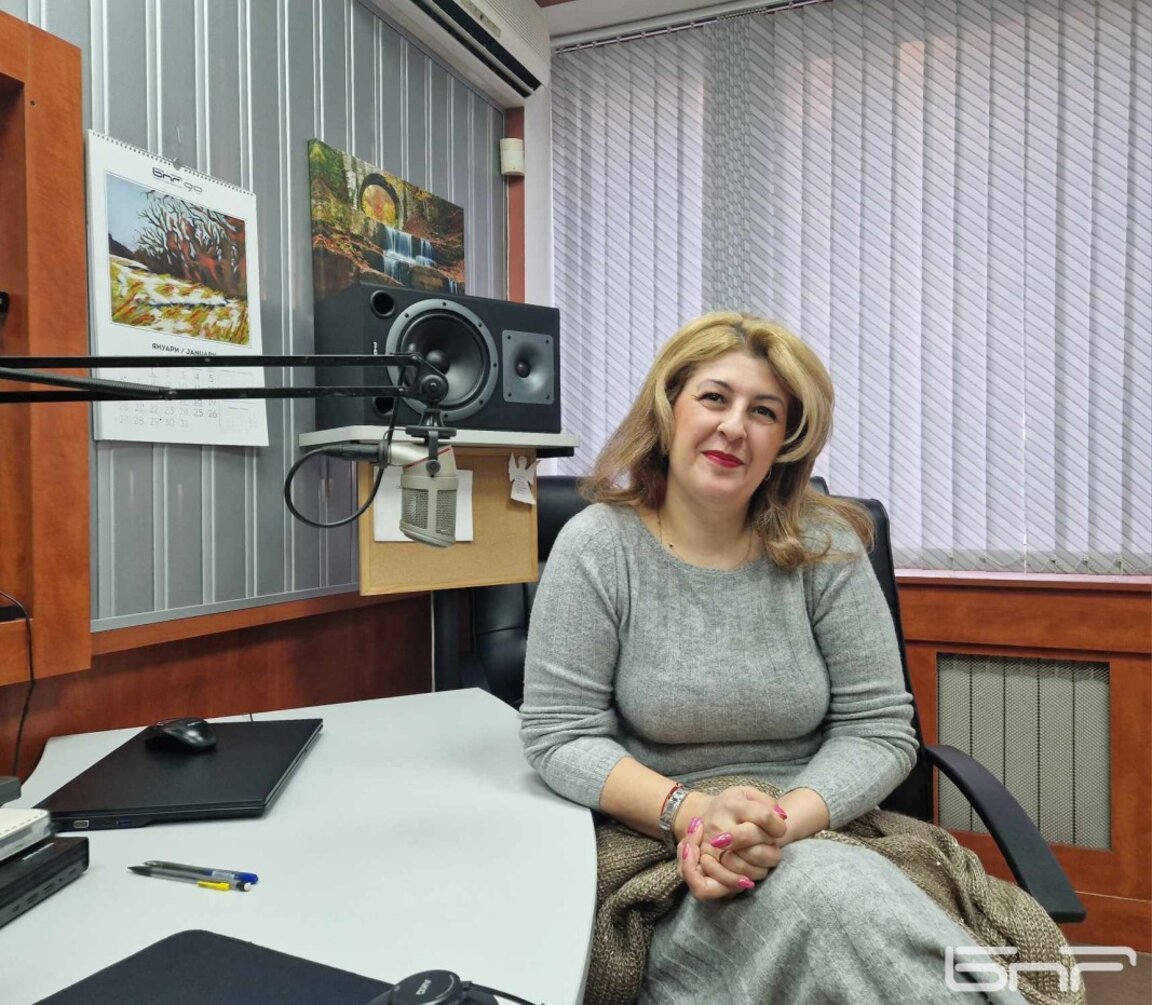 Мария Горчева в студиото на Радио Стара Загора