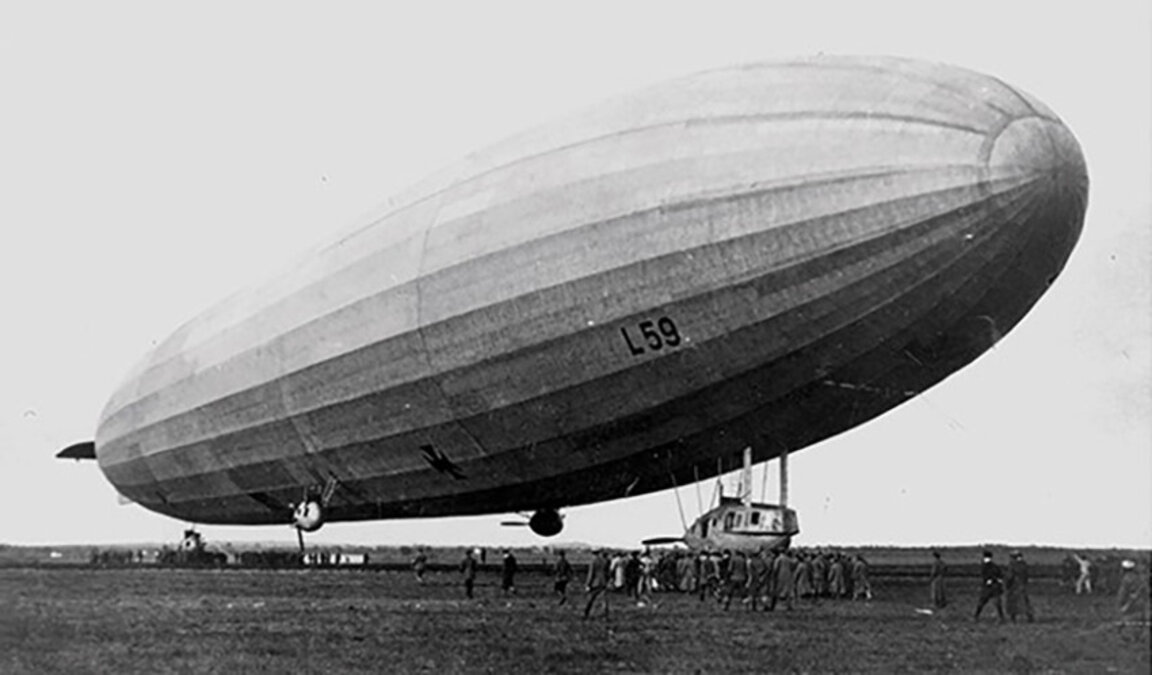 The secret mission of a Zeppelin L 59 or how Yambol went down in history with a world record