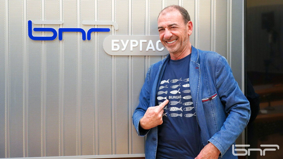 Актьорът Димитър Маринов в студиото на БНР Бургас