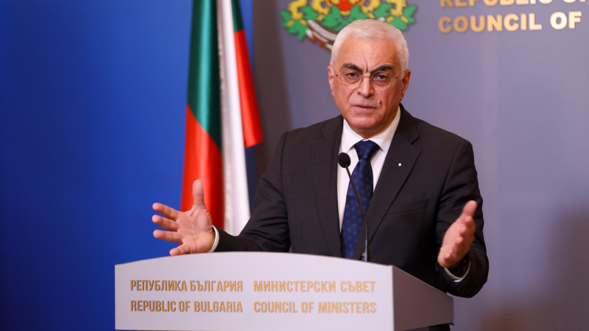 Служебният министър на електронното управление Георги Шарков дава изявление за медиите в Министерския съвет - 18 март 2026 г.