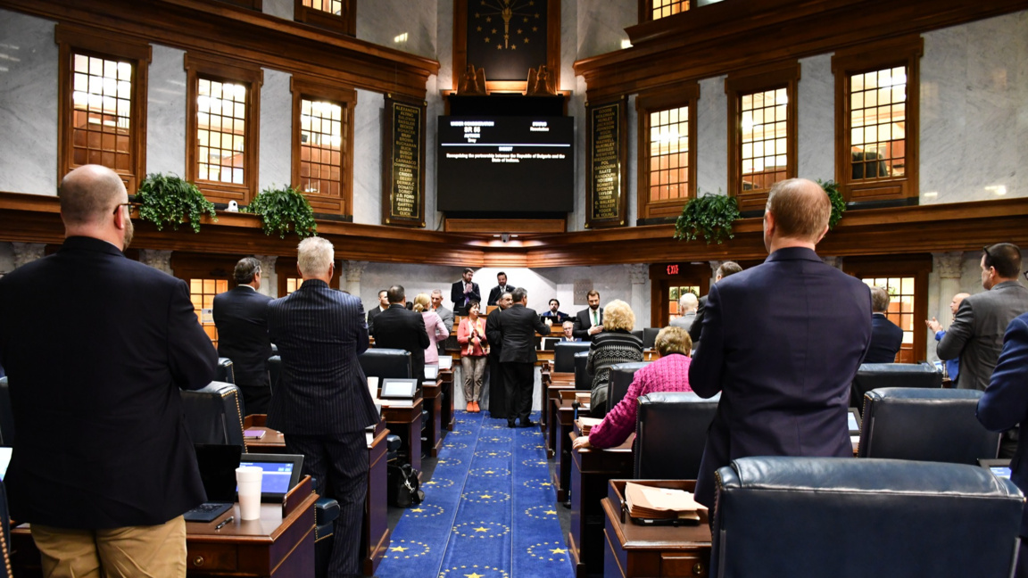 Церемонията в Сената на щата Индиана