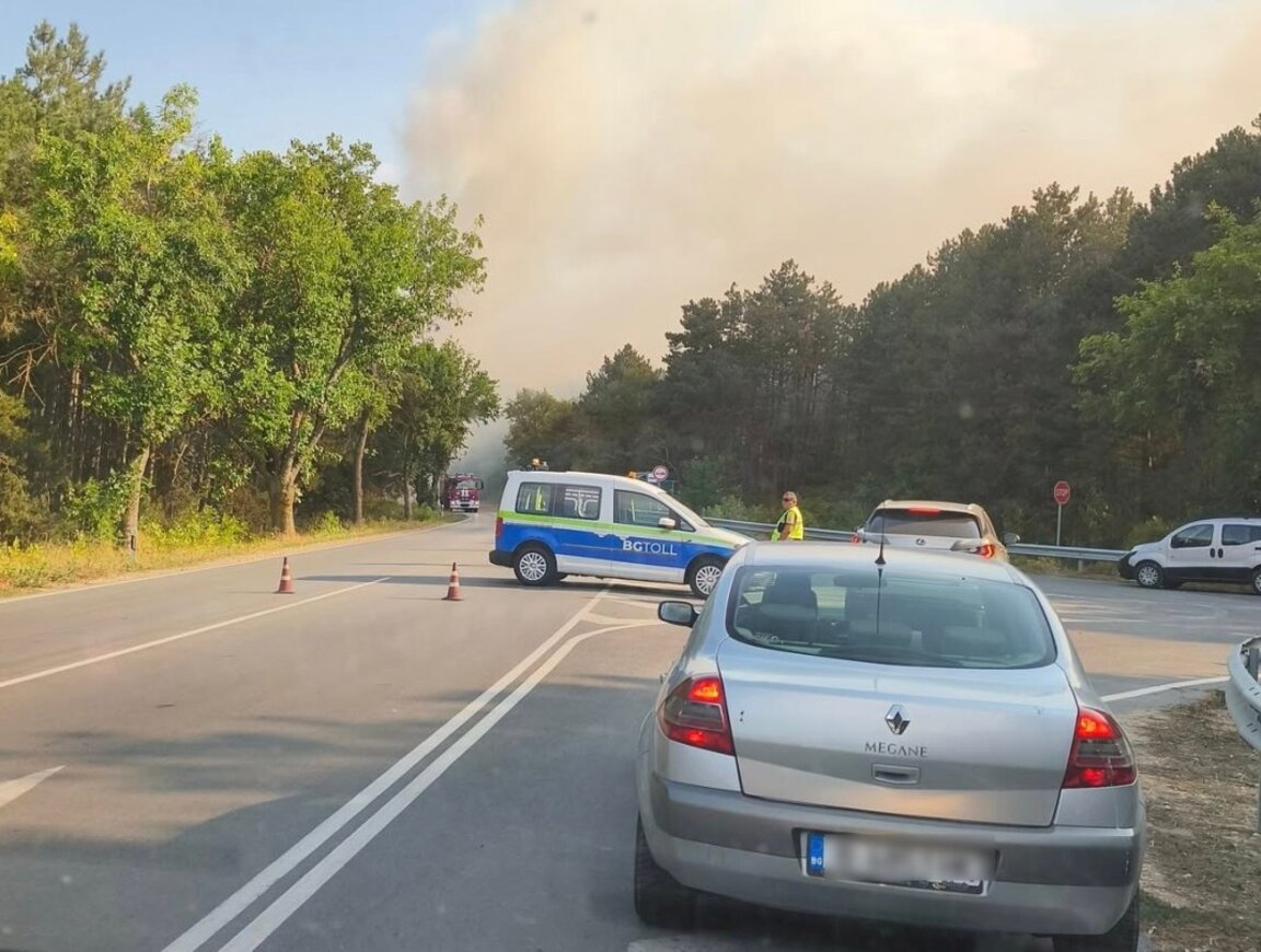Сухи треви се запалиха в местността Добрева чешма край Варна, пожарът е овладян