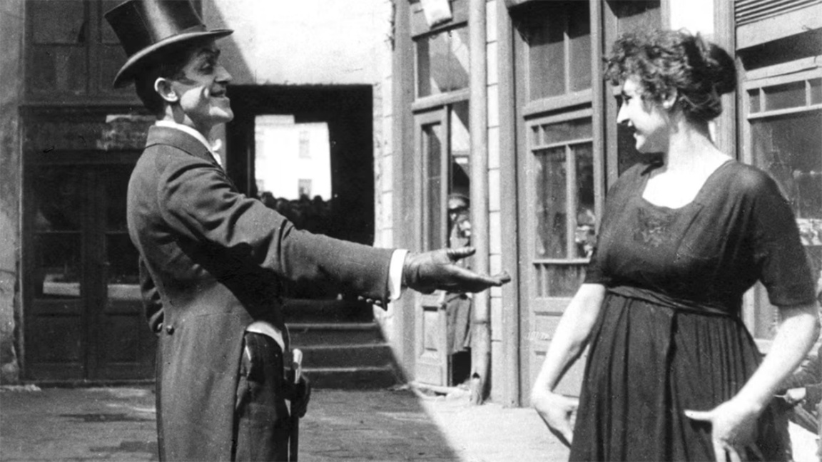 Fotograma de la película "Balgaran es un galante", de 1915.