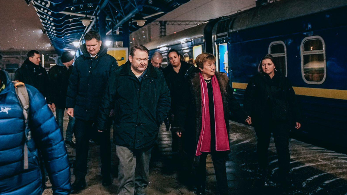 Визита на шефа на МВФ Кристалина Георгиева в Киев