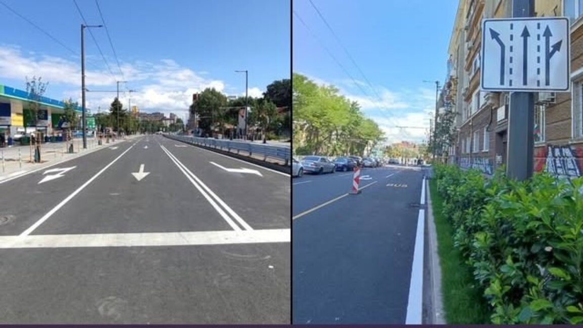 Премахнатата БУС лента от ул. "Опълченска"