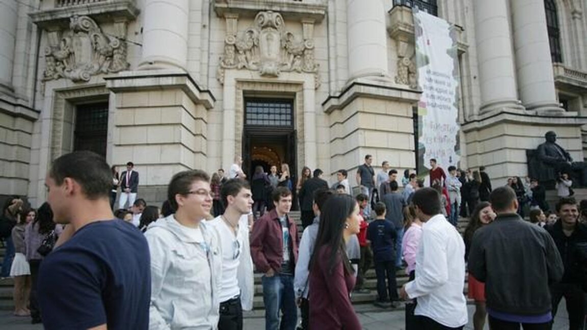 Students in Sofia stage a protest against higher tuition fees