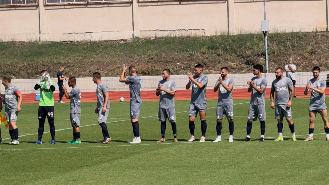 Отборът на "Загорец" преди мач