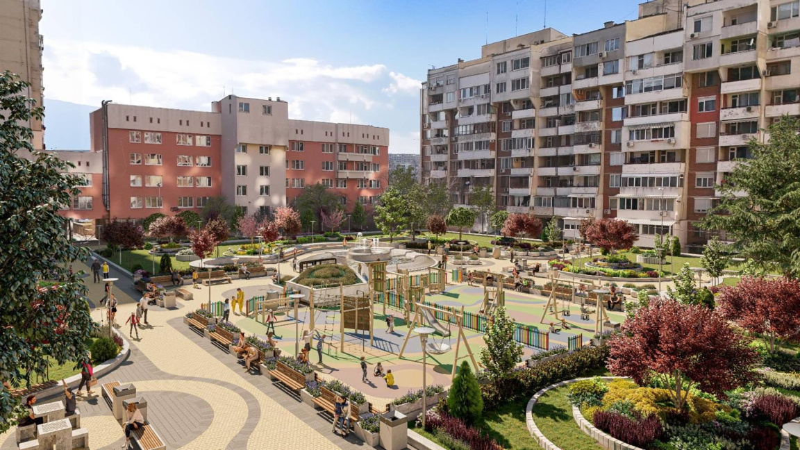 "Зона Б-5" се сдобива с модерно междублоково пространство