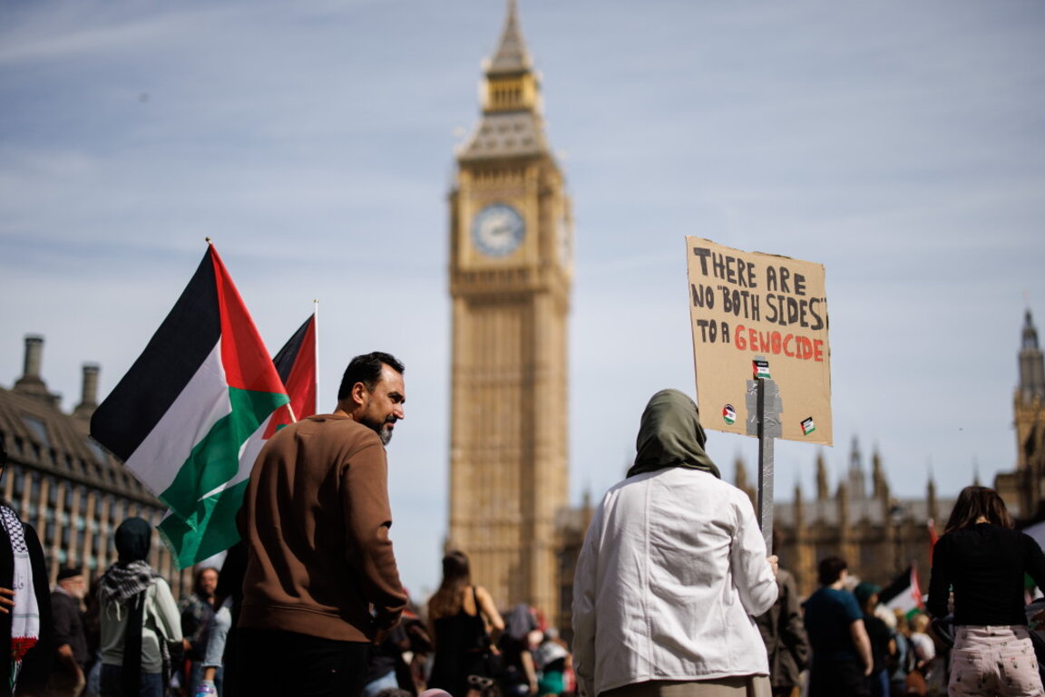 Пропалестински протест в Лондон, 13 април 2024 г.