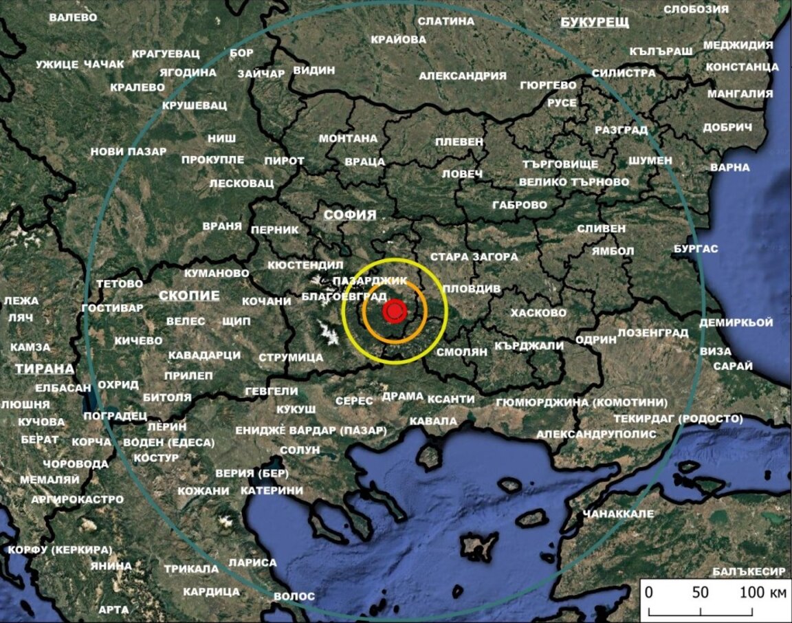 Земетресение с магнитуд от 3.4 е регистрирано край Батак