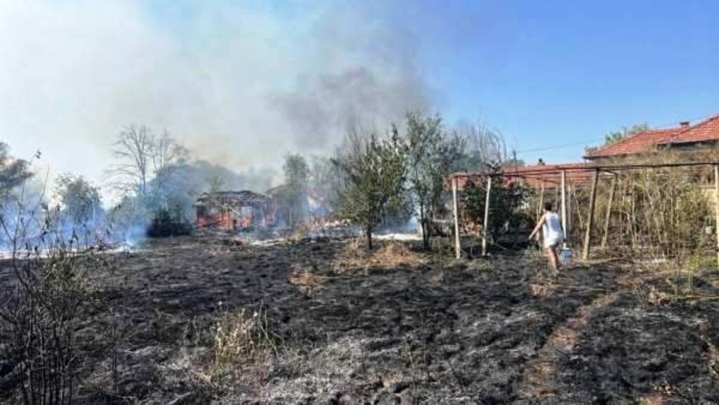 Жена, подпалила треви в двора си, предизвика пожар в Ръжево Конаре