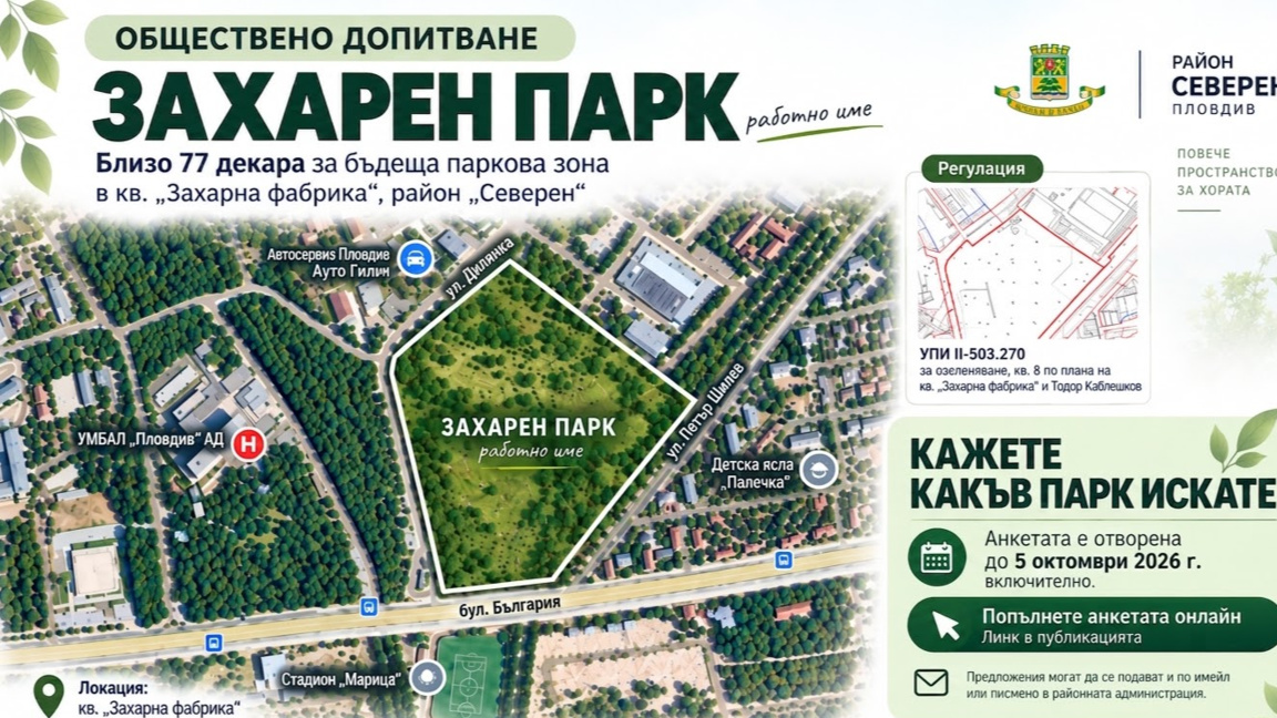 Как 77 дка обрасъл терен да станат "Захарен парк", пита кметството в "Северен"