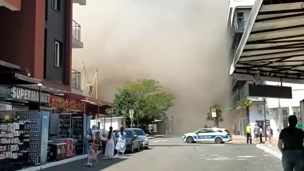 Стопкадър от видео, моменти от пожара