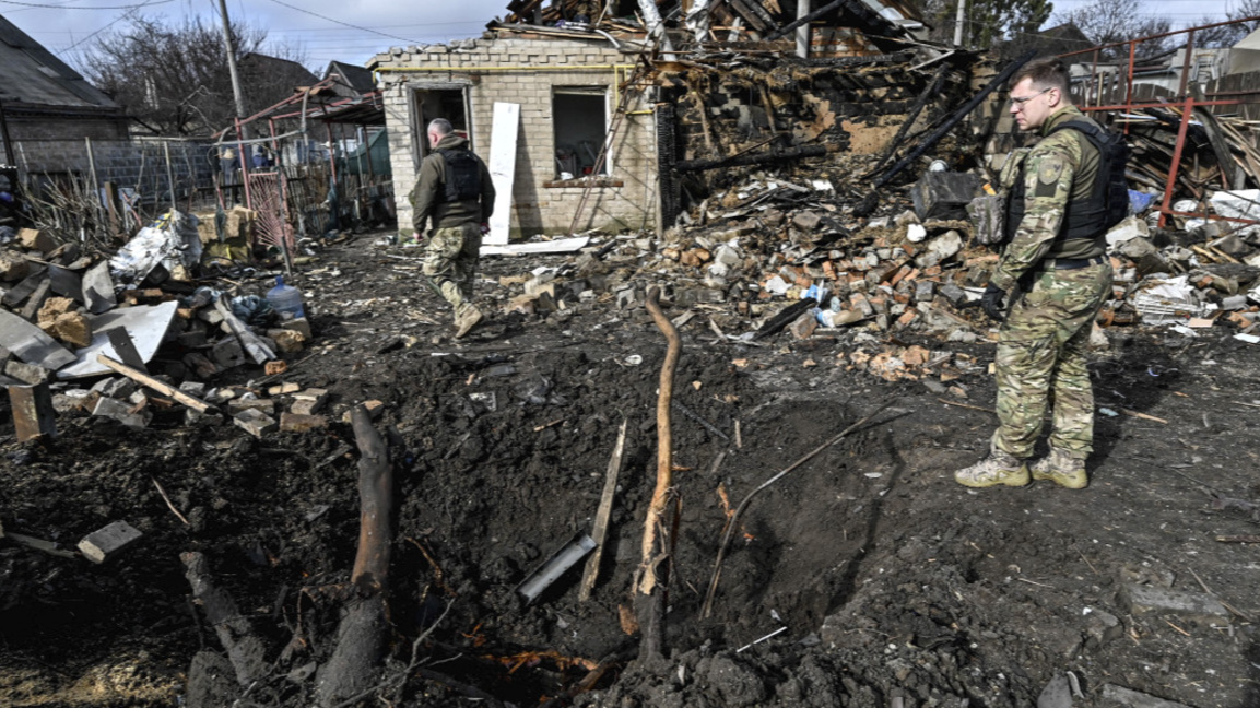 Разрушения след руска атака с дронове в Запорожка област на Украйна, 28 март 2024 г.