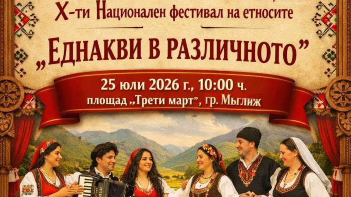 Национален фестивал на етносите "Еднакви в различното" започна в Мъглиж