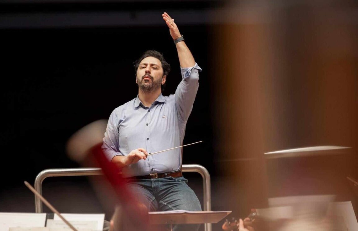 Şef Murat Cem Orhan'ın Sofya Filarmoni Orkestrası ile 1 Şubat konseri provası