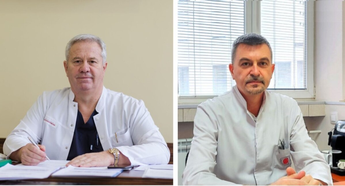 Проф. Маринчо Георгиев и проф. Емил Паскалев