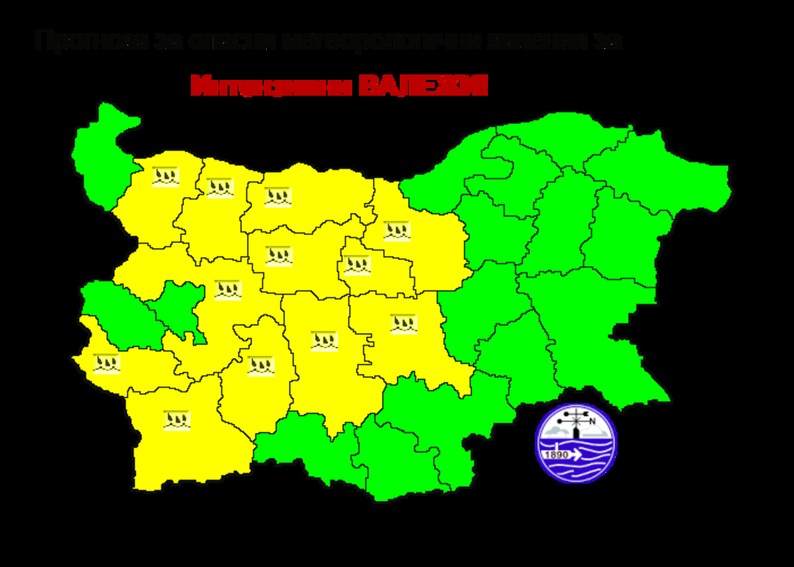 Времето в неделя - облачно, дъждовно и прохладно