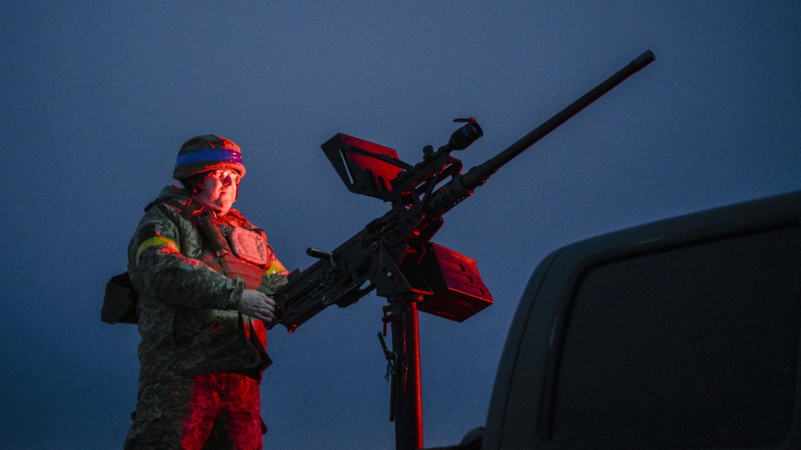 Украински боец от част за борба с дронове