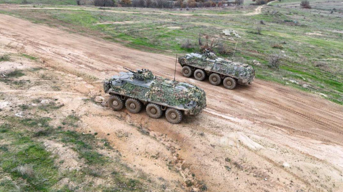 Военна техника по време на тактическо учение на учебен полигон "Корен"