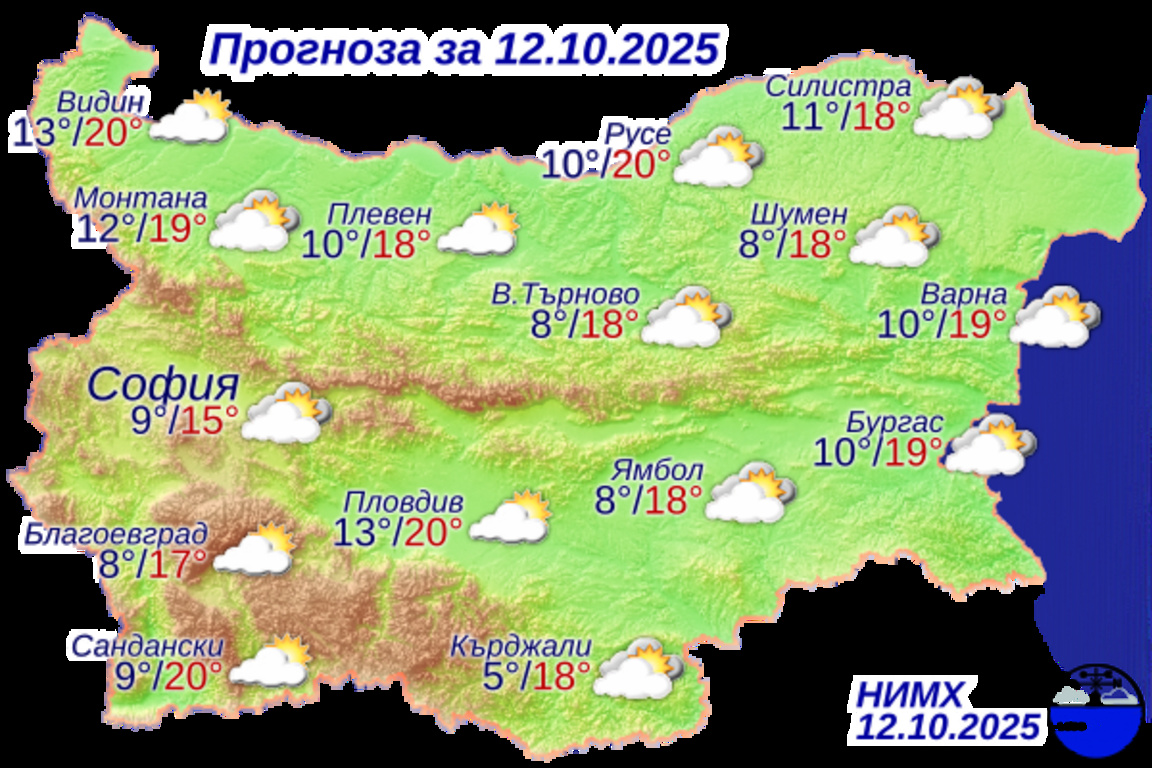 Облачно, но без валежи в неделя