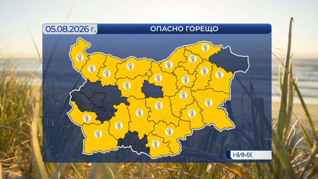 Опасно горещо с температури до 38°, в Пловдив 36°